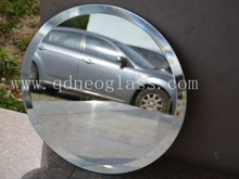 Bevelled Round Silver Mirror